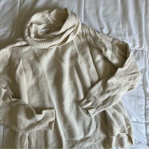Madewell Cream Knit Sweater Cowl Turtleneck